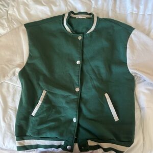 Green and White Varsity Jacket